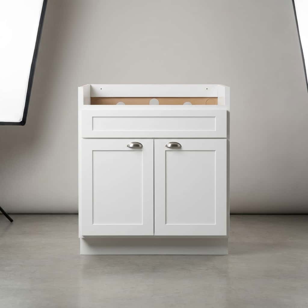 36" White Shaker Sink Base view 1