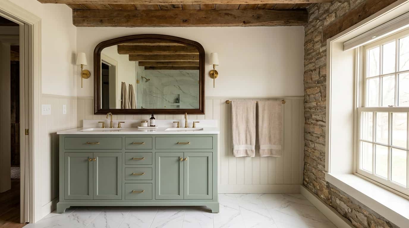 60" Double-Sink Sage Vanity view 2