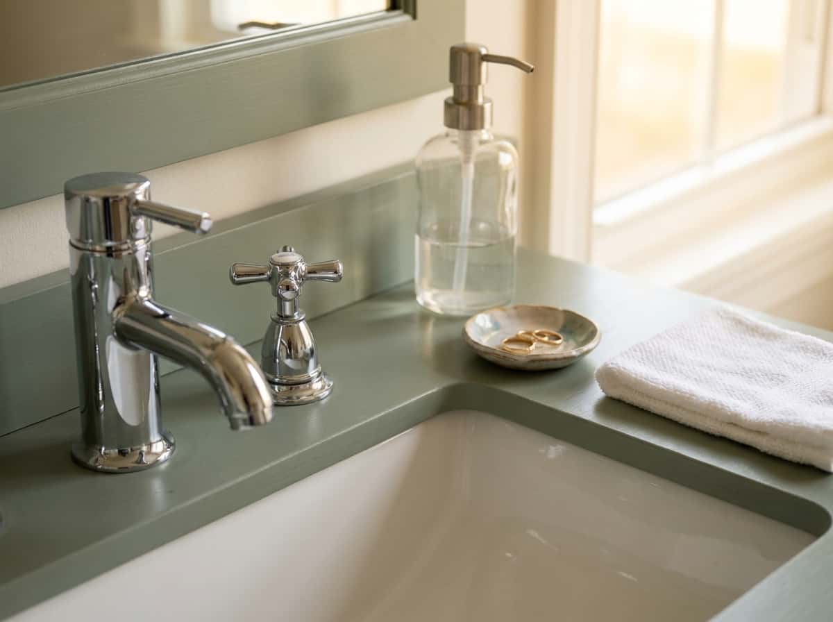 60" Double-Sink Sage Vanity view 3
