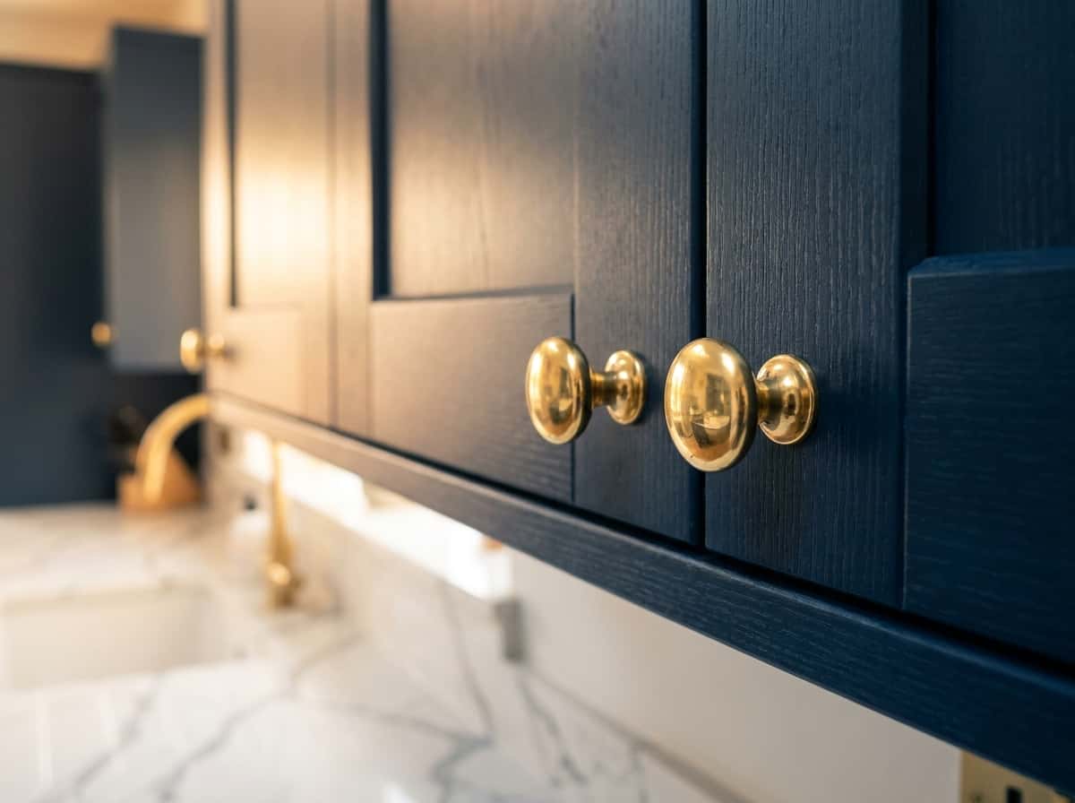Polished Brass Round Knobs (5-pack) view 2