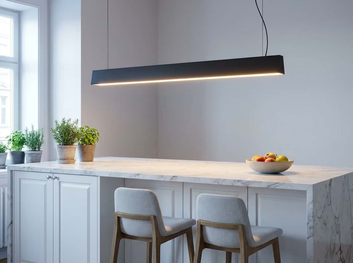 36" Matte-Black Linear Pendant view 3