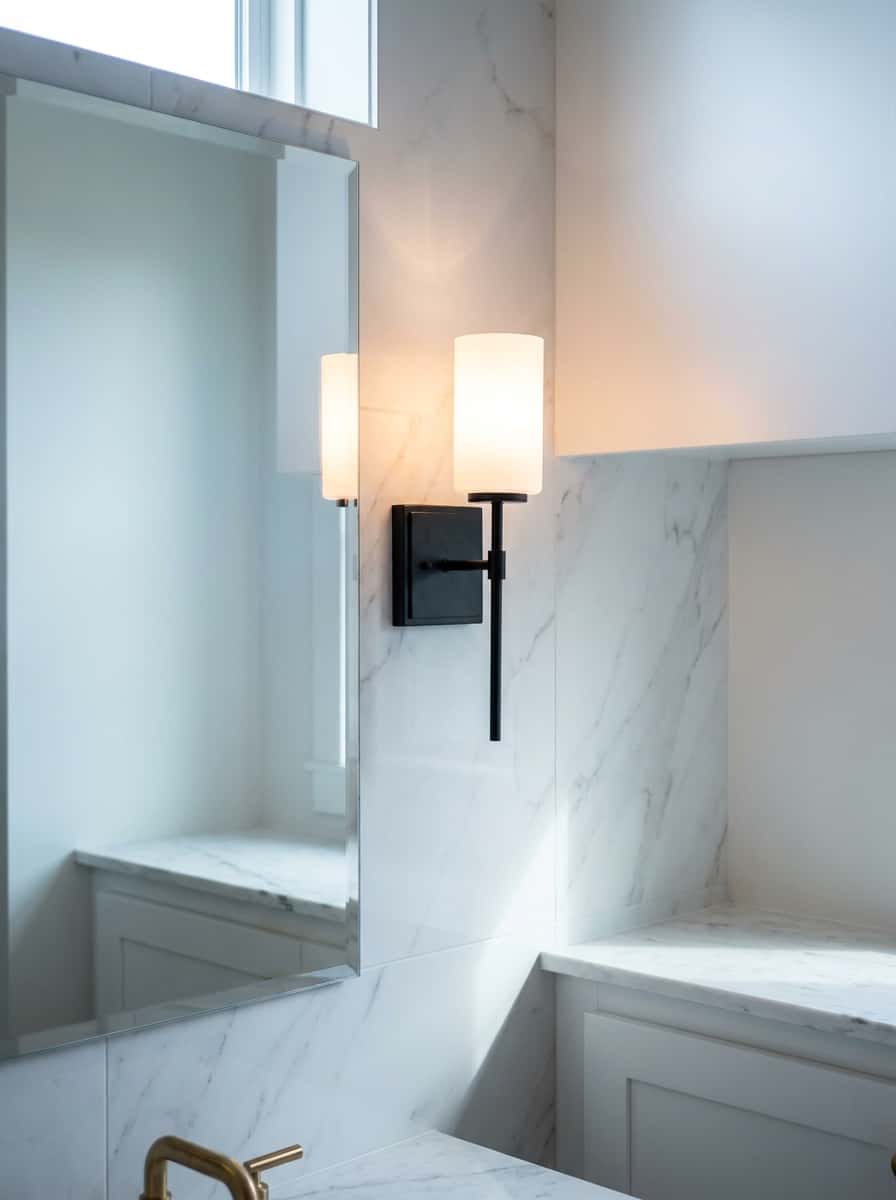 Matte-Black Up-Light Wall Sconce view 2