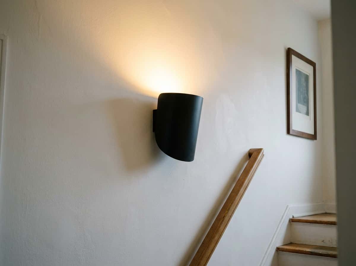Matte-Black Up-Light Wall Sconce view 3