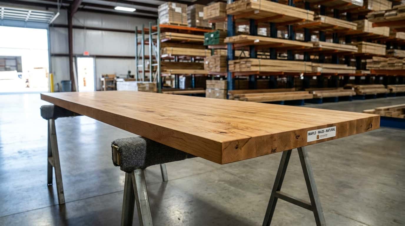 Maple Butcher-Block Countertop, 8 ft view 1