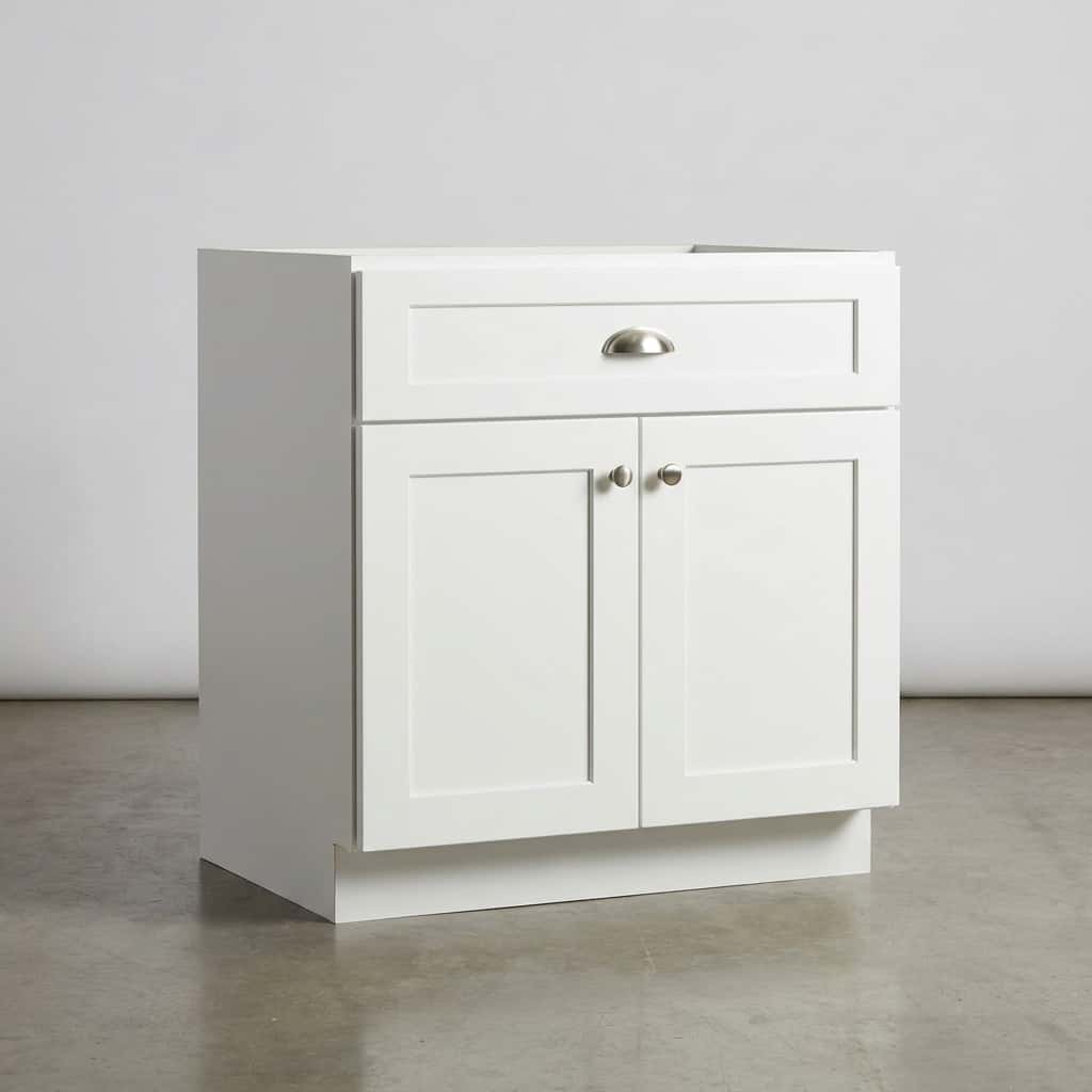 30" White Shaker Base Cabinet view 1