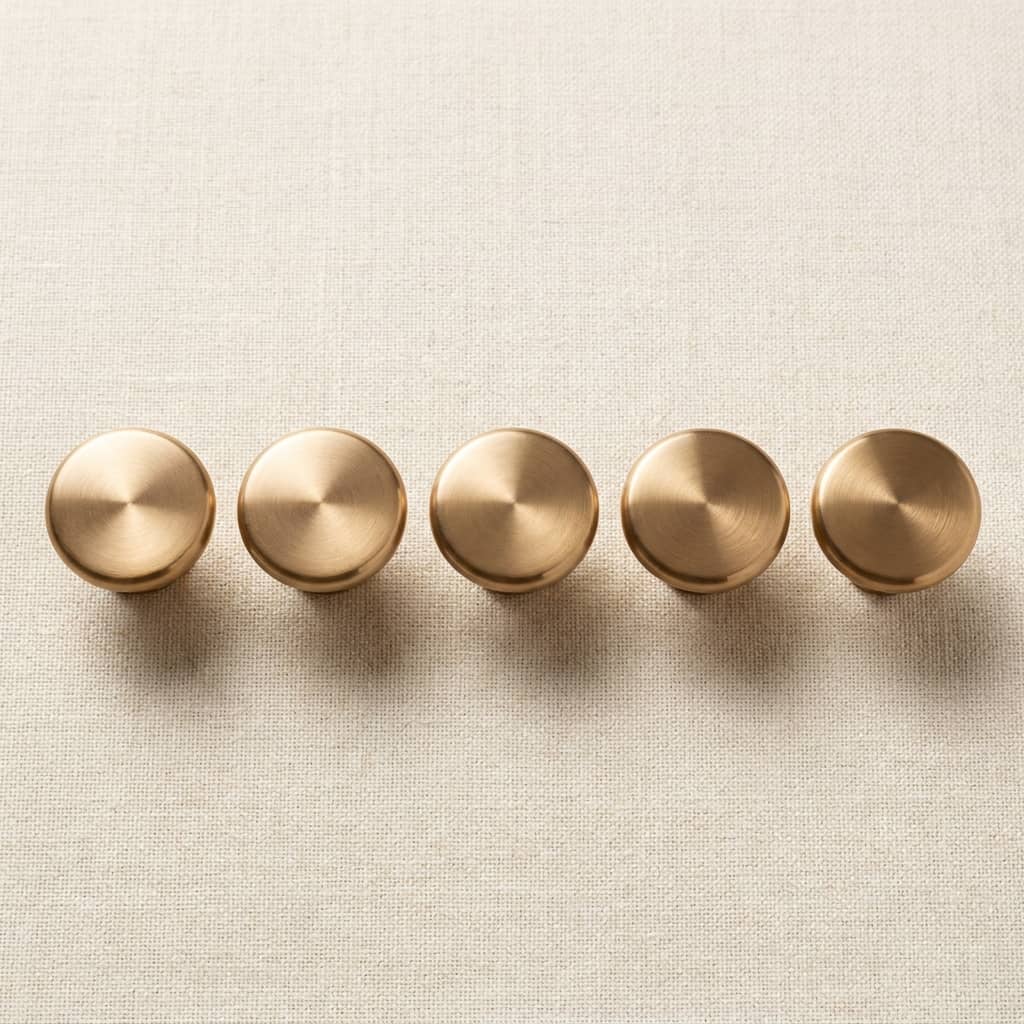 Polished Brass Round Knobs (5-pack)