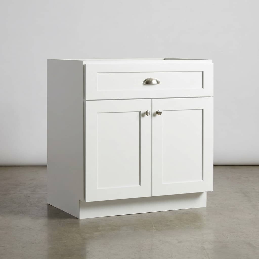 30" White Shaker Base Cabinet