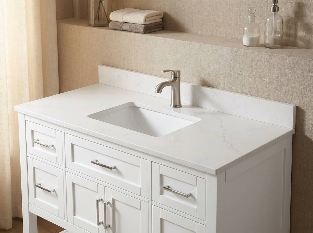 48" Single-Sink Vanity, Quartz Top