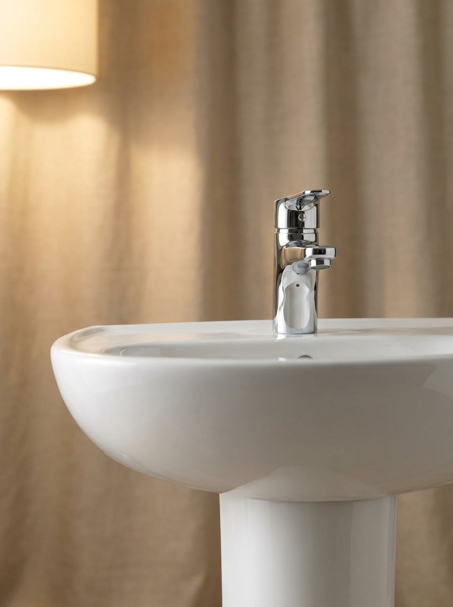 Classic Pedestal Sink, Chrome Faucet