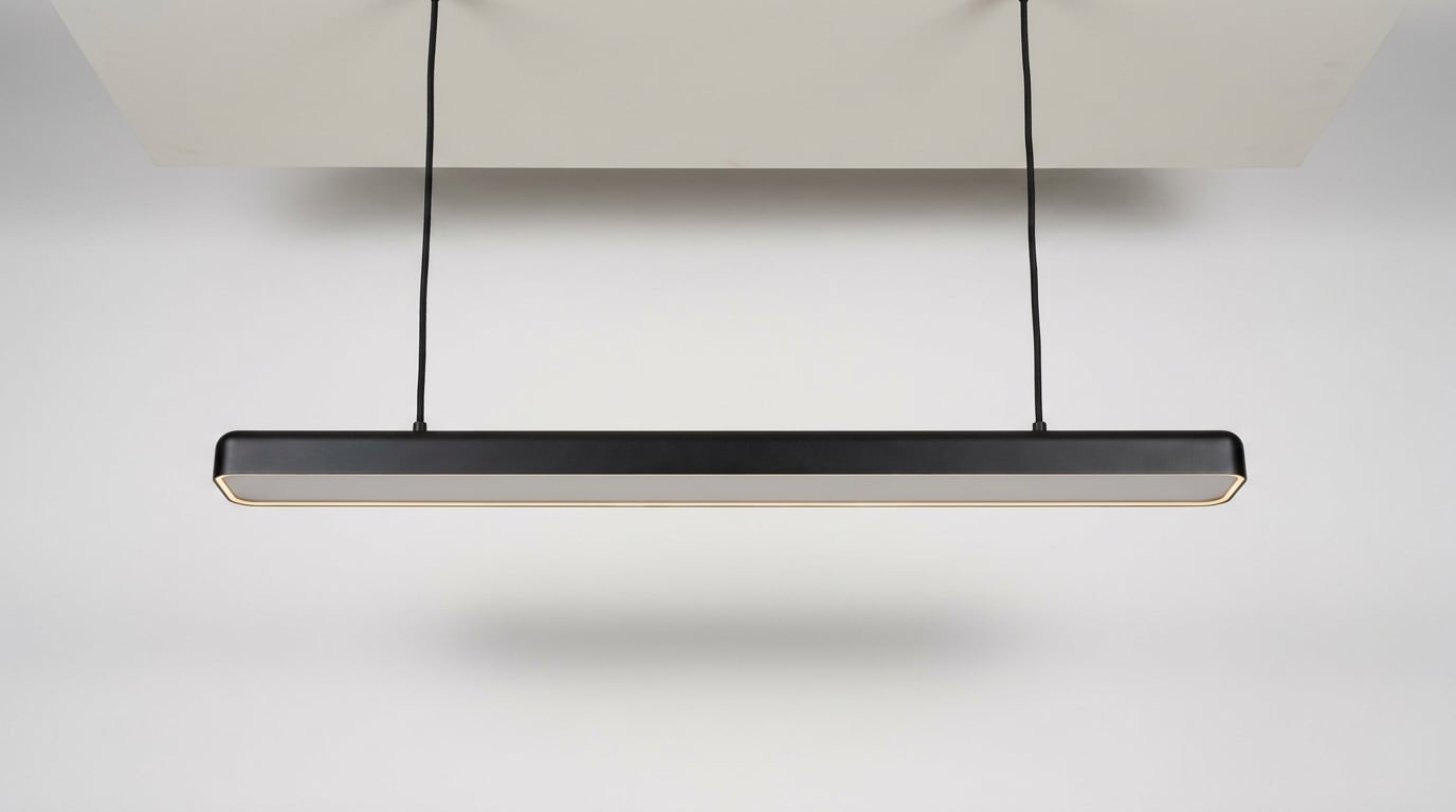 36" Matte-Black Linear Pendant