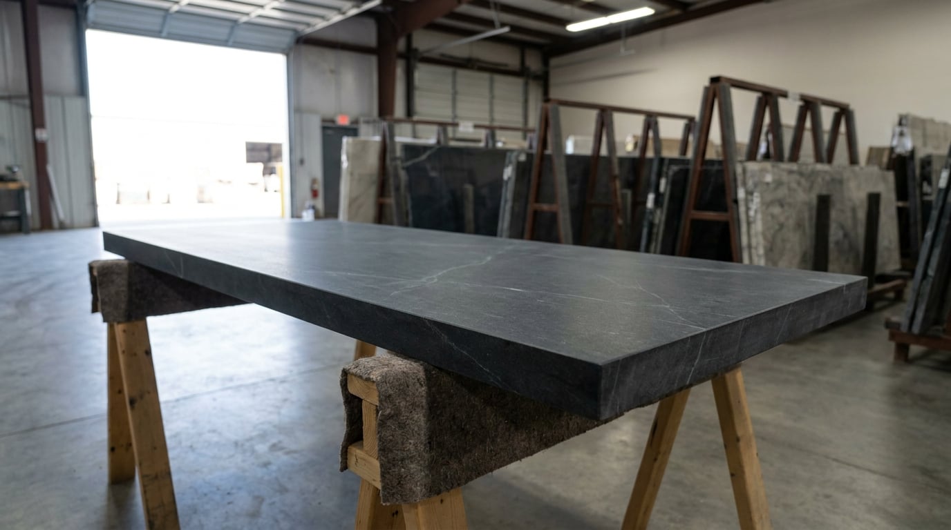 Honed Soapstone Slab, 5 ft