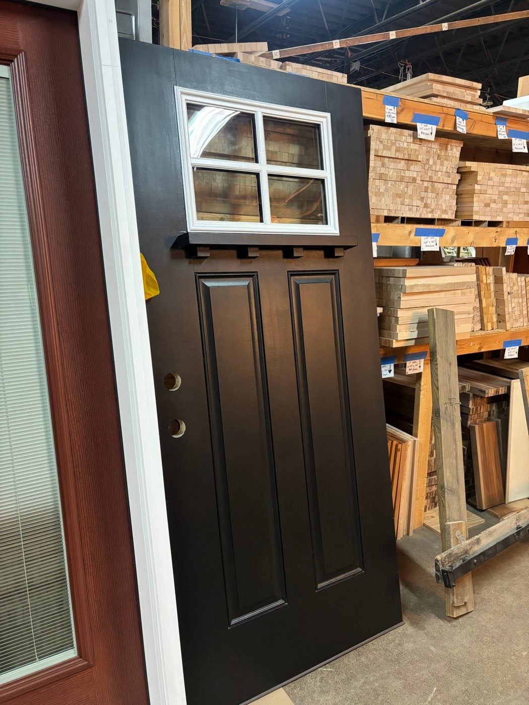 Black Craftsman Entry Door