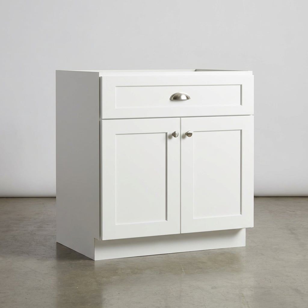 30" White Shaker Base Cabinet